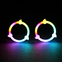 Cache-projecteur Turbine Fire Wheels 3.0 pouces avec anneau LED RGBW à effet de poursuite, accessoires de décoration et de rétrofit pour phares