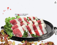 Wajan Panggangan Portabel Batu Maifan Anti Lengket untuk Luar Ruangan, Pelat Panggangan BBQ, Wajan Panggangan Barbekyu Korea