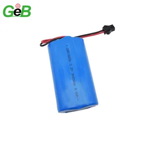 उच्च गुणवत्ता Lifepo4 1S2P GEB 18650 पीसीबी के साथ 3.2V रिचार्जेबल बैटरी पैक 3000mAh लिथियम आयन बैटरी के लिए खनन दीपक 18650