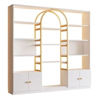 Étagère de présentation multi-niveaux au sol pour salon de beauté, style nordique minimaliste, pour colle à ongles, produits de soin et cosmétiques