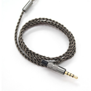 Cable de repuesto para auriculares con cable plateado de 4 hilos MMCX, con micrófono y control remoto para SE835 SE215 SE325 - Product Image 3