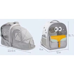 Free Sample Cat <b>Carrier</b> <b>Backpack</b>, Collapsible Cat <b>Backpack</b> <b>Carrier</b> Soft Sided for Small and Medium <b>Dog</b> and Cats - Product Image 2