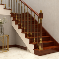 Vente en gros de balustrade d'escalier en aluminium de style moderne et luxueux pour balcon, mains courantes pour villa, appartement, bâtiment de sécurité