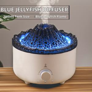 Diffuseur d'huiles essentielles Mini Volcano 2024, nouvelle arrivée, humidificateur à ultrasons à flamme, utilisation domestique, petites chambres, 12 nouvelles technologies, appareil ménager DC12V - Product Image 6