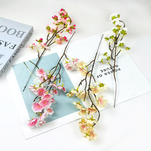Branche de fleurs de cerisier artificielles 30cm-100cm, fleurs en soie, décoration de mariage et de maison, bouquet rose et blanc - Product Image 1