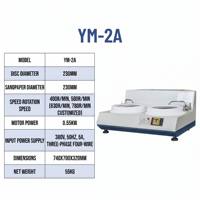 Machine de préparation et de polissage de spécimens métallographiques de bureau automatique en acier inoxydable YM-2A, manuelle, à 2 vitesses, à double disque, avec robinet