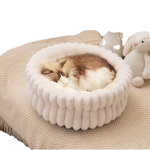 Dickes warmes Katzen bett Nest Soft <span class=keywords><strong>Dog</strong></span> <span class=keywords><strong>Kennel</strong></span> Plüsch Schlaf kissen Anti-Rutsch-Winter polster für kleine mittelgroße Katzen Bequeme Katzen - Product Image 2