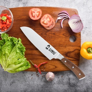 Style <span class=keywords><strong>japonais</strong></span> 7 Pouces Santoku Couteau <span class=keywords><strong>Haut</strong></span> <span class=keywords><strong>De</strong></span> <span class=keywords><strong>Gamme</strong></span> Allemand 1.4116 Couteau <span class=keywords><strong>de</strong></span> Cuisine - Product Image 2