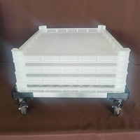 Plateaux de séchage en maille plastique HDPE empilables, de qualité alimentaire, ventilés, pour le stockage et le séchage des fruits de mer, poissons, fruits, légumes et herbes