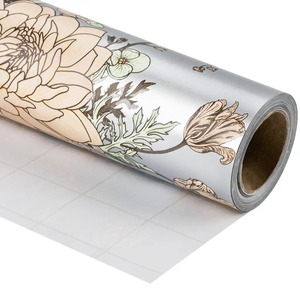 Custom Eco-Friendly Recyclable Floral <b>Pattern</b> Metallized <b>Paper</b> Roll Single Side Coated PE Waterproof Offset Printing Packaging - Product Image 2