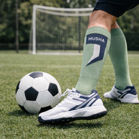 Chaussettes de marathon pour enfants, vente directe d'usine, haute élasticité, antidérapantes, en matière spandex, tricotées, mi-mollet, automne