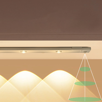 Lampe de Placard Intelligente Rechargeable, Magnétique et Sans Fil avec Détecteur de Mouvement – Éclairage Lumineux Sous Meuble