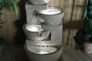 <span class=keywords><strong>Fontaine</strong></span> cascade <span class=keywords><strong>fontaine</strong></span> avec lumière LED, <span class=keywords><strong>fontaine</strong></span> de bureau de méditation zen intérieure comprenant des boules à bulles roulantes naturelles - Product Image 2