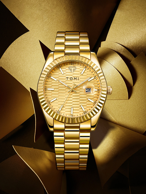 TOMI T304 Factory Price Custom Men's Watch Fashion Business Simple Premium Stainless Steel Band Wristwatch Quartz Watch for Men