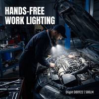 Luz LED de cuello de doble haz de 500LM, IP65 IK07, manos libres, recargable, luz de trabajo, fábrica de origen OEM ODM