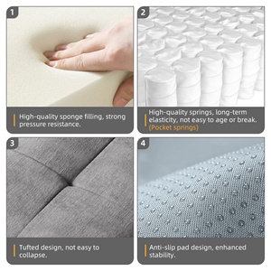 Envío Directo, Juego de Sofás Compactos a Bajo Precio para el Hogar y <span class=keywords><strong>la</strong></span> Sala de Estar, para Apartamentos y Villas, Sofá Cama, Muebles de Salón - Product Image 6