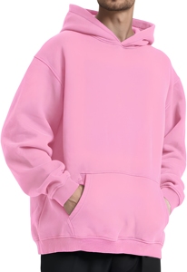 Sudadera con capucha extragrande unisex, informal, de color sólido, con bolsillo, tejido de felpa francesa, para unisex - Product Image 3