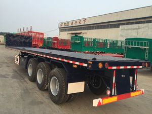 Tùy chỉnh 4 trục phẳng sơ mi rơ moóc bảng biến thể Thép Mới với thông số kỹ thuật lốp cụ thể phù hợp với nhu cầu xe tải - Product Image 3