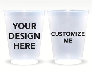 Vasos de Plástico Impermeables Personalizados Estilo ROMANCE para Eventos de Boda, Recuerdos de Fiesta con Iniciales Imprimibles - Product Image 3