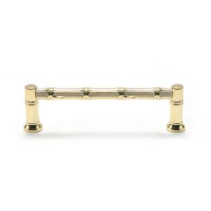 Poignée de meuble en alliage de zinc, motif nœud de bambou, plaqué or, pour cuisine, chambre, salon, quincaillerie de barre longue - Product Image 4