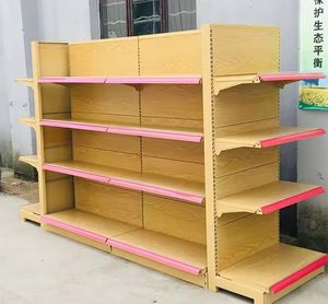 Estantería de Acero Resistente con Soportes Metálicos Ocultos, Góndola de Exhibición <span class=keywords><strong>para</strong></span> Supermercado, Estantes <span class=keywords><strong>para</strong></span> Minimercado - Product Image 1