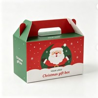 Boîte cadeau de boissons de Noël de haute qualité, écologique, pour jus, soda, bière, avec poignée