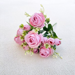 Bouquet di Fiori Artificiali all'Ingrosso con 13 Rose, Decorazioni per Casa, Matrimoni, Sale, Ristoranti, Ornamenti e Accessori per Fotografia - Product Image 3