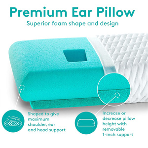 <strong>Adjustable</strong> <strong>Memory</strong> <strong>Foam</strong> <strong>Pillow</strong> for Comfortable Ear Pain Relief for Ear Hole Pressure Sores Side Sleeping Neck Support - Product Image 5