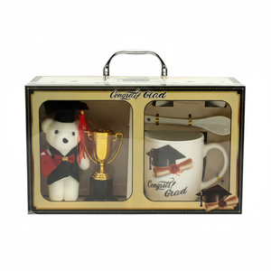 24pcs/<b>set</b> 11"x4"x7" Bear Graduation <b>Mug</b> Personal Gift <b>Set</b> Model 378324 - Product Image 4