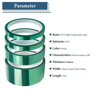Nhiệt Độ Cao Chịu Mài Mòn Pet Băng Màu Xanh Lá Cây Polyester Dính Cách Nhiệt Mặt Nạ Nhiệt Bằng Chứng Điện Niêm Phong Công Nghiệp Đóng Gói - Product Image 4