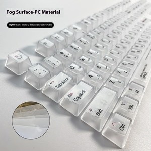 Arabic trong suốt Keycap OEM Chiều cao nhỏ đầy đủ sương mù <span class=keywords><strong>PC</strong></span> Chất liệu Cherry hồ sơ nhuộm thăng hoa đóng hộp bàn phím cơ khí - Product Image 1