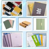 Mini-agenda personnalisé imprimé A6 avec couverture en papier, bloc-notes portable décontracté, pochette à rabat avec surpiqûres arc-en-ciel, design ligné