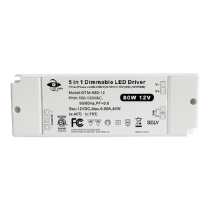 ETL DC12V Triac Dimmable LED Driver 0-10V 1-10V 5 en 1 Tension Constante 80W LED Driver pour Éclairage - Product Image 2