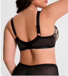 Customized <strong>Plus</strong> <strong>Size</strong> Lingerie Solid Pattern Wire-Free Mesh Lace Push-up Bra for Women Everyday Style Nylon Knitted Bra in Stock - Product Image 6