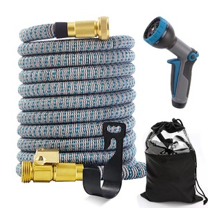 Manguera de jardín expandible con boquilla de pulverización, manguera de agua de alta presión de 50 pies para lavado de autos y uso en jardinería - Product Image 1