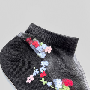 Chaussettes à fleurs <span class=keywords><strong>pour</strong></span> femmes, vente en gros, <span class=keywords><strong>bas</strong></span> en nylon <span class=keywords><strong>pour</strong></span> femmes, <span class=keywords><strong>bas</strong></span> d'été fins en soie transparente, <span class=keywords><strong>bas</strong></span> en cristal, - Product Image 5