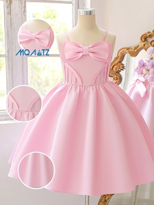Abito Estivo Rosa per Ragazze, Motivo Floreale, Stile Casual e Formale, Schiena Scoperta, <span class=keywords><strong>Vestito</strong></span> da Principessa per Compleanno, per Bambine 8-12 Anni - Product Image 4