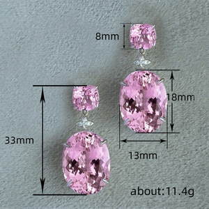 Eleganti Orecchini Pendenti con Zirconi a Forma di Fiore Rosa per Donne, Accessori Carini e Trendy per l'Uso Quotidiano - Product Image 4