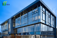 Bâtiment Immeuble de bureaux Panneau de mur rideau en verre plein cadre Durabilité Bâtiment Mur-rideau en verre