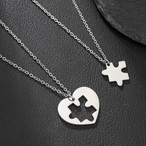 Mother <b>Daughter</b> Stainless Steel Heart <b>Necklace</b> For Women Daily Wear Jewelry Gift - Product Image 2