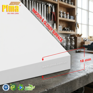 Tablero de Espuma Celuka de PVC Sólido PIMA de 18 mm, Blanco – Tablero de Superficie Dura Resistente a los Arañazos para Divisiones de Baños Comerciales - Product Image 2