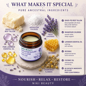 Baume au Suif <span class=keywords><strong>de</strong></span> Bœuf 60g Marque Blanche avec Cire d'Abeille pour une Hydratation Quotidienne Intense et une Douceur au Toucher - Product Image 3