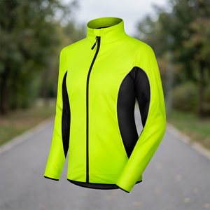 SPRINT SPORTS Customized Logo Sublimated Long Sleeve Front Zipper Windproof Eco-Friendly 100% Polyester Seamless Fusing <b>Cycling</b> - Product Image 3