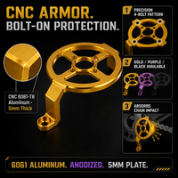 Super Septembre : Cache-roue denté en aluminium CNC compatible avec Surron Ultra Bee – Amélioration de protection du moteur