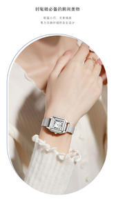 Montre à quartz pour femme en acier vintage de luxe léger, spéciale Noël, cadeau esthétique pour femme - Product Image 5