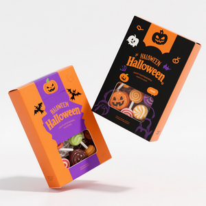 Halloween <strong>Candy</strong> Gift <strong>Boxes</strong> Small Business <strong>Subscription</strong> Shipping Packaging Carton in Halloween Color Made with Recycled Materials - Product Image 2
