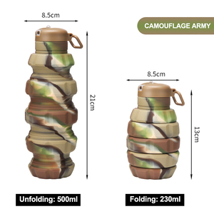 Đảm bảo chất lượng tay LỰU ĐẠN Shape Silicone Travel chai Silicone ráp chai nước cho uống - Product Image 3