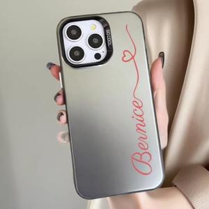 Funda para Teléfono con Diseño de Líneas Estilo Ins para 17 Pro Max y 16, con Soporte Láser Electrochapado y Función Antihuellas - Product Image 4