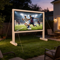 2025 nouveau lancé Wupro 120 pouces écran de Projection gonflable 4K UHD 16:9 PVC souple blanc mat Portable écran de projecteur extérieur