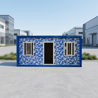 SKYLINE Precio de Fábrica Casa Contenedor Plegable de 20 pies, Edificio de Oficinas de Cristal, Tienda, Módulo Prefabricado, Cabaña de Lujo, Casa Pequeña